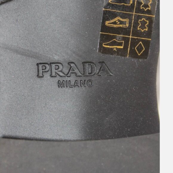 Prada Triangle Logo Loafers Pointed Shoes 39 9 - Picture 9 of 11